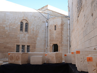 A collection of ossuaries in Israel