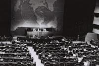 The United Nation votes in November 1947.