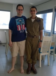 Nathan Luper, right, with his dad Steve during a recent parental visit to Israel. (Brenda Luper) 