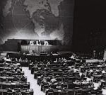 The United Nation votes in November 1947.